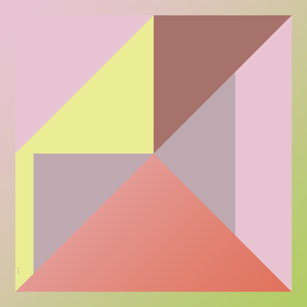 Carré maxi (a) - Juxtapose ,Bloom and Lemon' EcoCotton