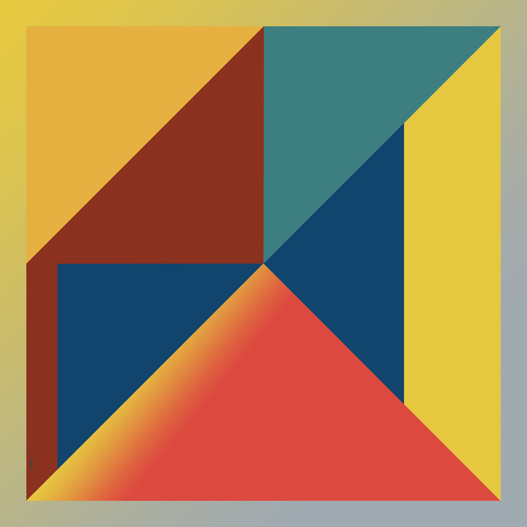 Carré maxi (a) - Juxtapose ,Water and Chili' EcoCotton