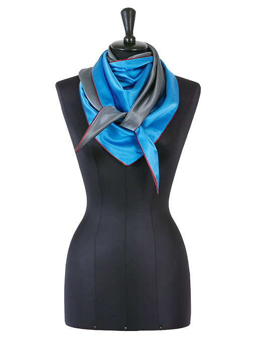 Sale: Moitié Carré - Uni/Uni Blau/Grau