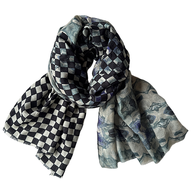 (A) Langschal Cashmere Trio Ice