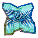 Carré Midi 120 (a)- Merging Stripes blue